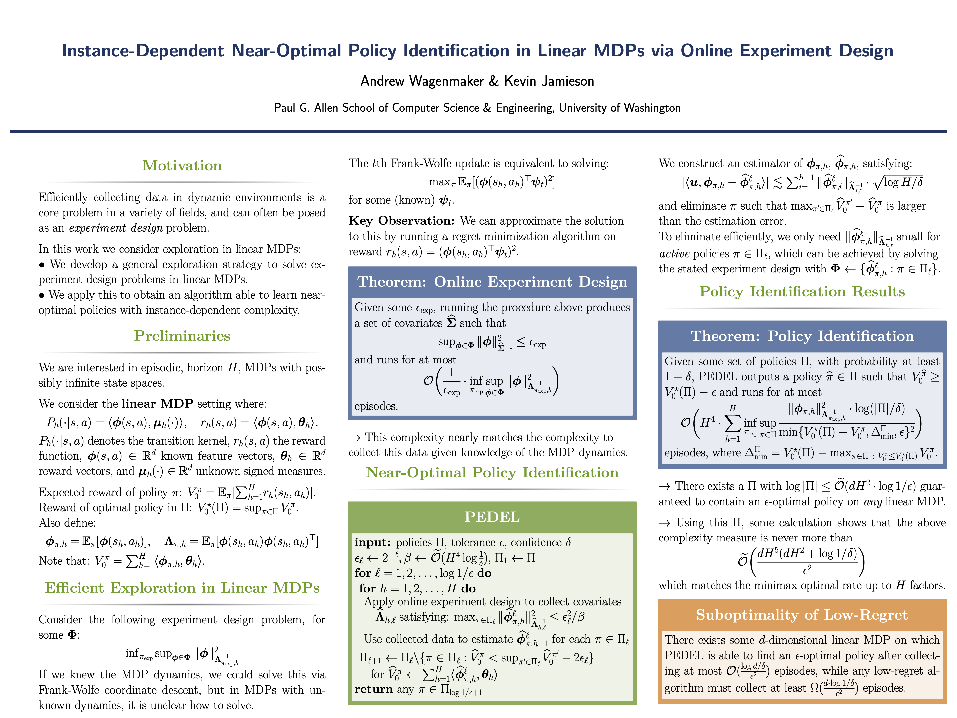 NeurIPS Poster Instance-Dependent Near-Optimal Policy Identification In ...